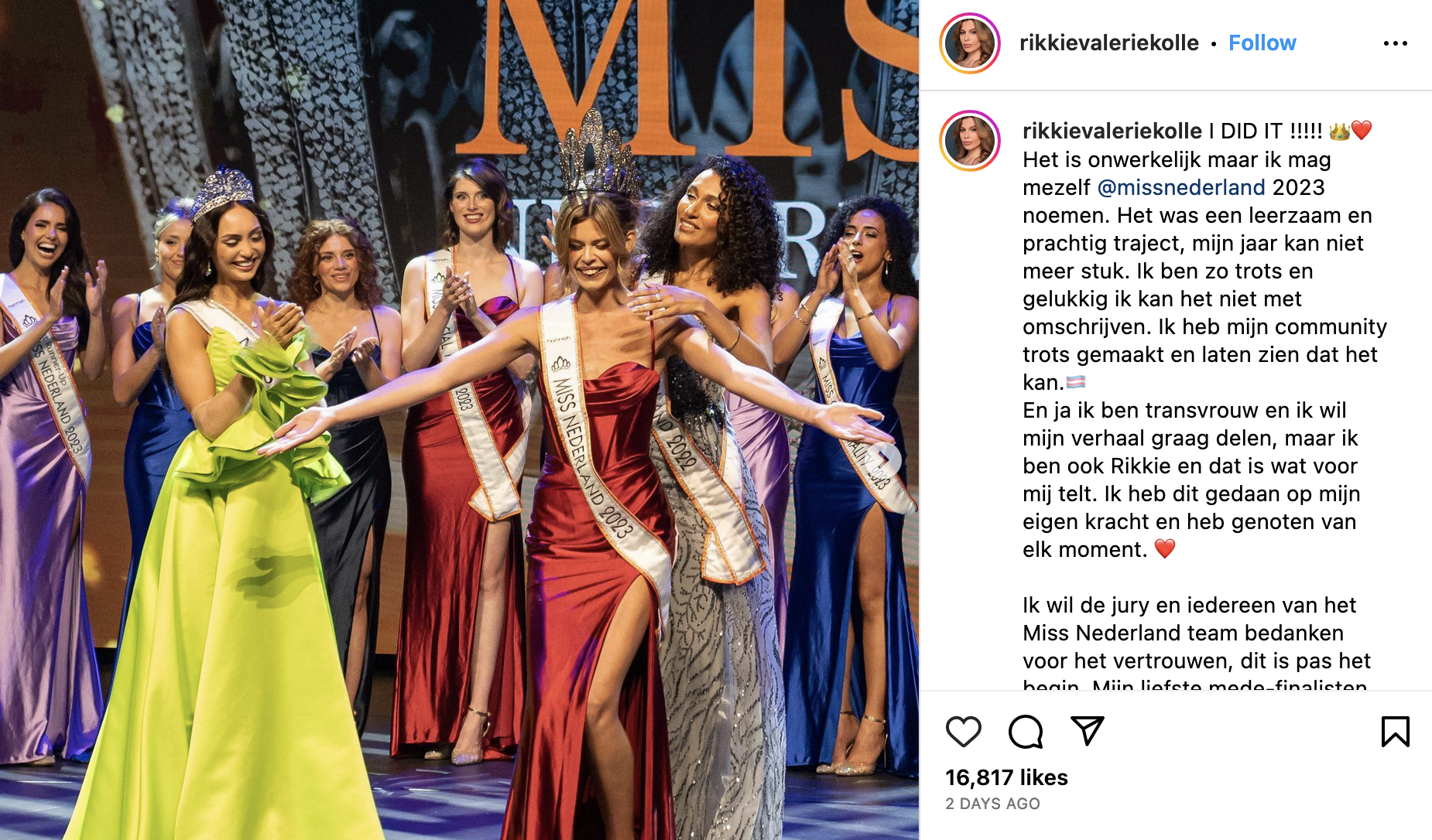 Rikkie Valerie Kollé named Miss Netherlands 2023 in historic first